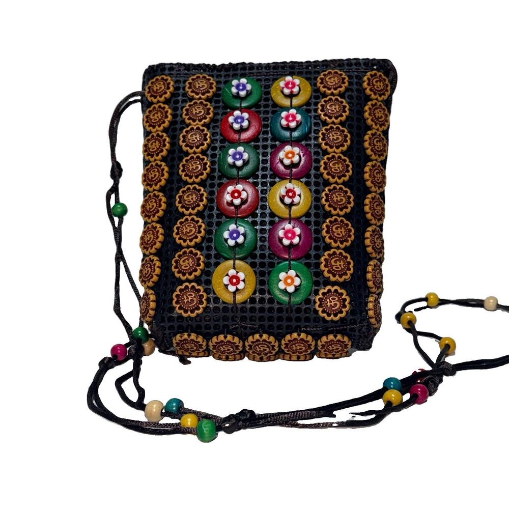 Desigual Heavy Beaded Cross Body Shoulder Handbag Very Colorful